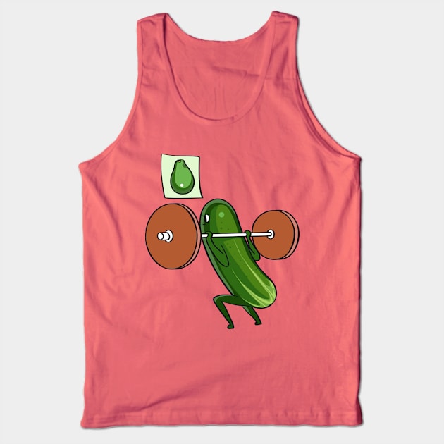 Cucumber Squats Tank Top by huebucket